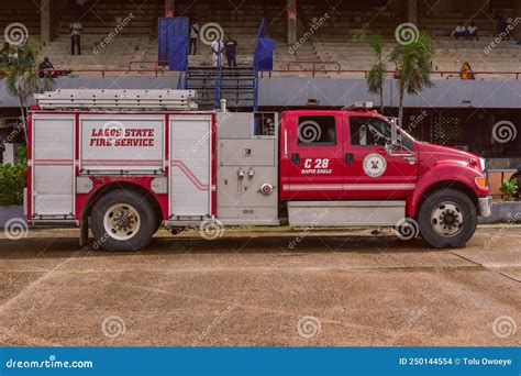 A Lagos State Fire Service Emergency Truck Editorial Stock Image