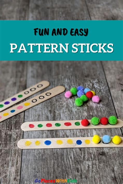 Pattern Sticks A Fun And Easy Preschool Activity Go Places With Kids