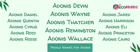 179 Middle Names For Adonis Unique And Striking Options Eco Mamas