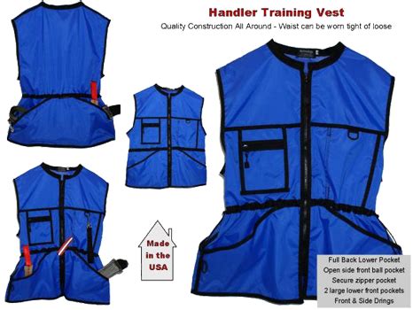 Handler Training Vest | Dog training vest, Dog training, Agility training for dogs