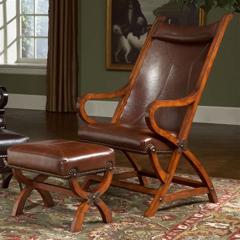 For a comfortable, casual accent chair that would fit in with almost any decor style, consider the raylan leather armchair. Furniture: Alluring Leather Chair And Ottoman For Cozy ...