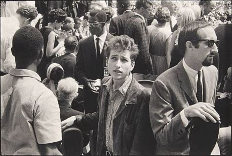 Bob Dylan March In Washington 1963 Gelatin Silver Print Printed In