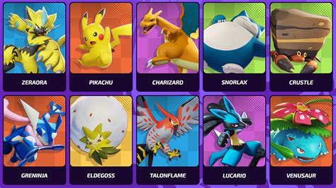 Pokémon Unite Roster All Playable Pokémon Characters Roles And