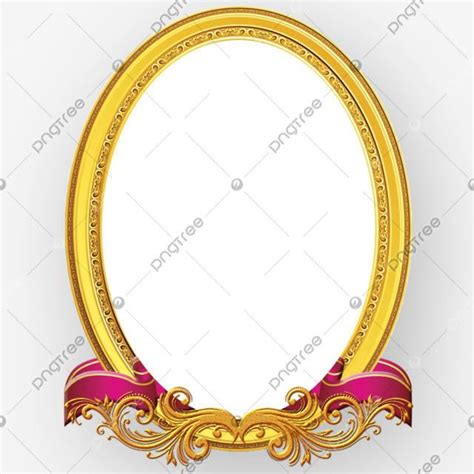 Set Of Golden Frames For Paintings Mirrors Or Photo Isolated On White