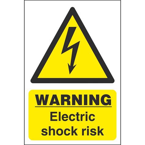 Electric Shock Risk Warning Signs Electrical Hazard Safety Signs