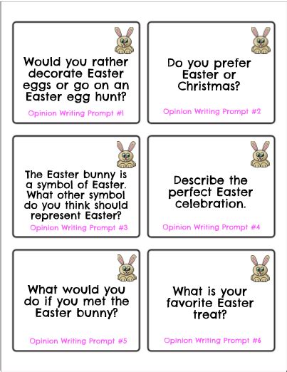 A collection of classroom decorations and activities for easter. Easter Opinion Writing Activities
