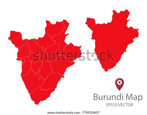Couple Set Mapred Map Burundivector Eps10 Stock Vector Royalty Free