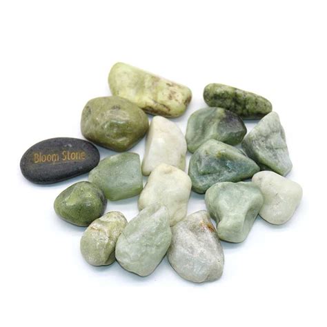 Midwest Hearth Natural Decorative Polished Jade Pebbles Bloomstone