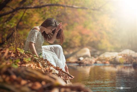 Autumn Fall Landscape Nature Tree Forest Leaf Leaves Woman