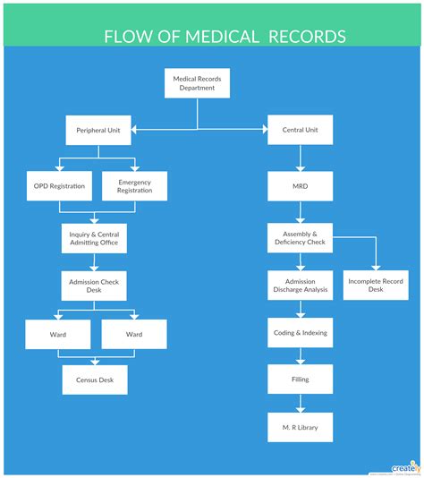 Flow Structure Of The Medical Departments Medical Flowchart Explaining