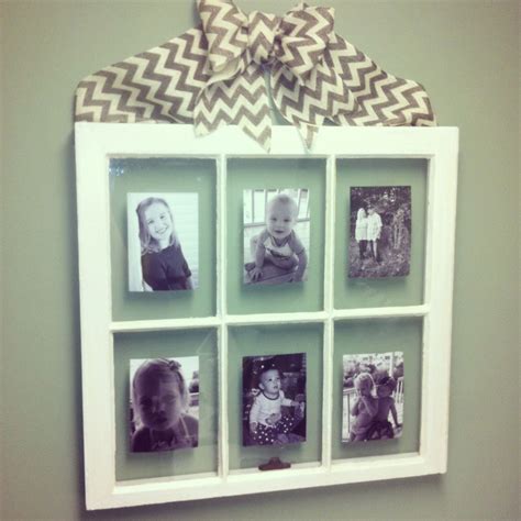 Old Window Frame And Burlap Bow Craft And Diy Ideas