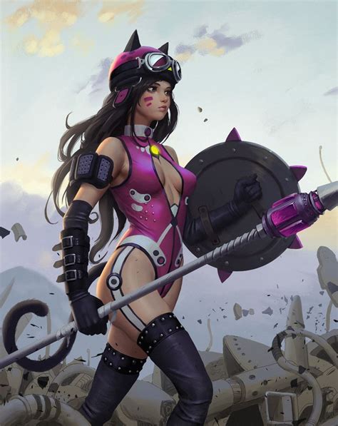 Catgirl Warrior By Gzq Seven Illustrator Guangdong China Seven