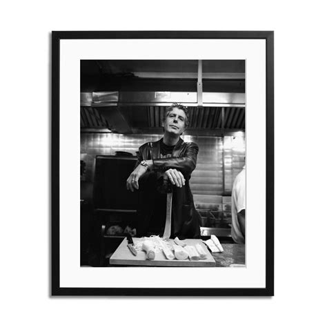 anthony bourdain in the kitchen framed print uncrate