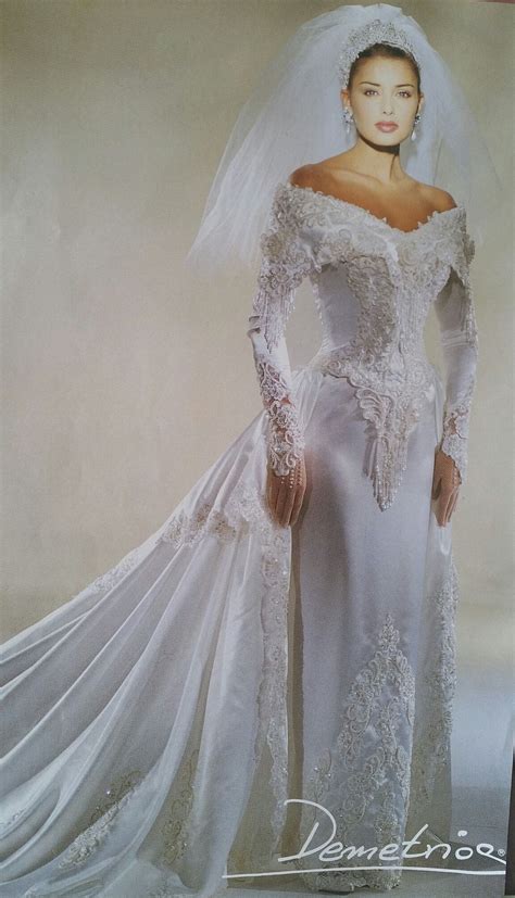 Demetrios 1995 Retro Wedding Gown Wedding Dresses 80s Queen Wedding