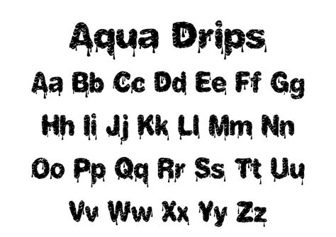 Aqua Drip Font Svg Dripping Alphabet Cut Files Svg File For Cricut