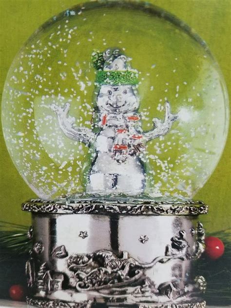 Snowman Snow Globe Motorized Stocking Holder Hanger Christmas Battery