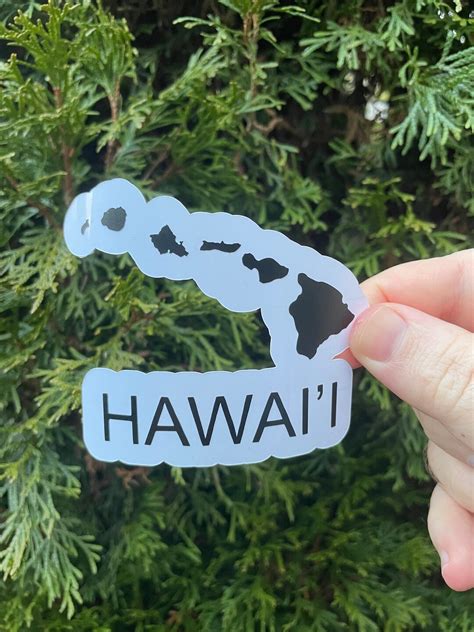 Hawaiian Island Chain Vinyl Decal Sticker Etsy