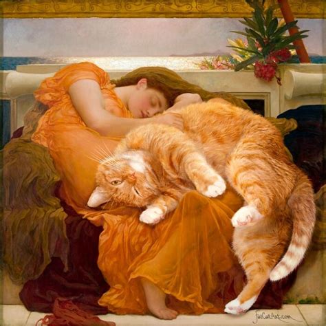 10 Famous Paintings Improved By Adding A Fat Ginger Cat New Pics