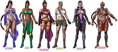 Mk 2011 Ladies In Their Alternate Outfits The Ladies Of Mortal Kombat