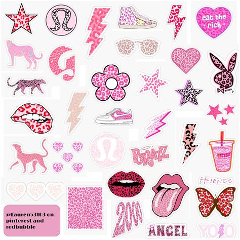 Pink Printable Stickers Printable World Holiday