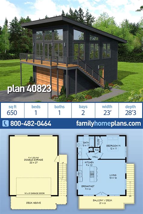 The cost of living in modern 2 bedroom apartment with parking depends on the date, rate, number of guests etc. Modern Style Garage-Living Plan 40823 with 1 Bed, 1 Bath ...