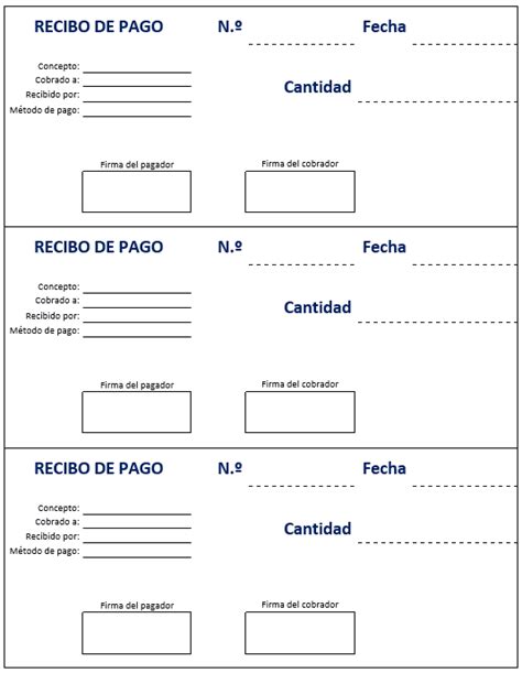 RECIBOS DE PAGO Descarga En Word O PDF GRATIS