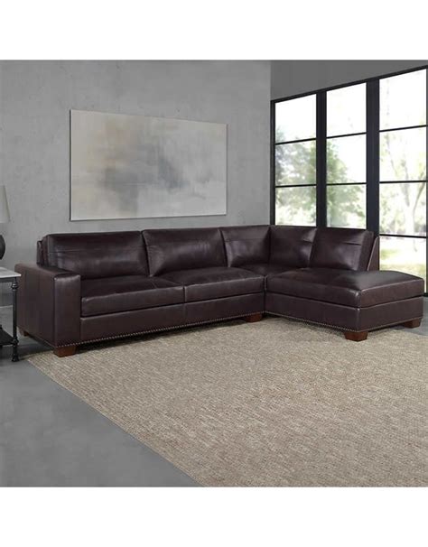 Thomasville Artesia 2 Piece Leather Sectional Black Friday