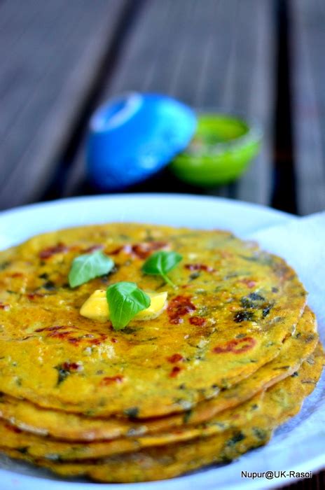 The Veggie Indian Besan Masala Roti Spicy Gram Flour Flat Bread