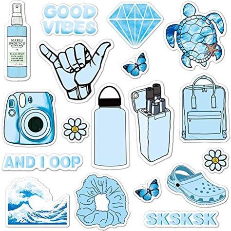 The best blue cs:go stickers. ANERZA VSCO Stickers for Hydro Flask, Light Blue Vinyl Wa ...