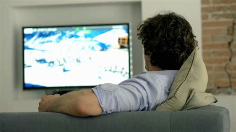 Man Finishes Watching Television Turns Off Stock Footage Sbv 312388200 Storyblocks