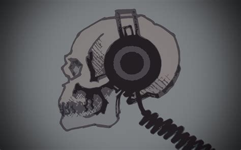 1378x846 Skull Headphones Drawing Wallpaper Coolwallpapersme