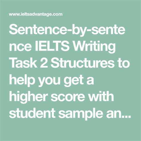 Sentence By Sentence Ielts Writing Task 2 Structures To Help You Get A