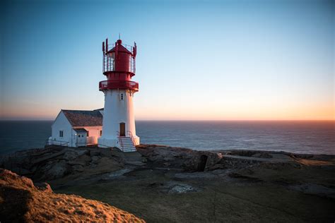 Free Images Sea Coast Ocean Horizon Lighthouse Sunset Night