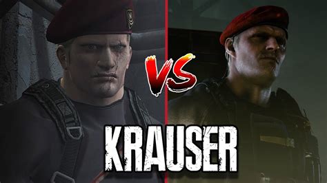 Krauser Re4 Remake Vs Re4 Original Comparison Youtube
