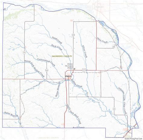 Map Of Saunders County Nebraska
