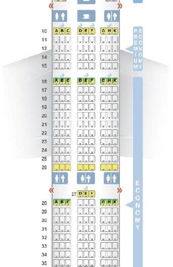 Airbus A350 Jet Seat Map