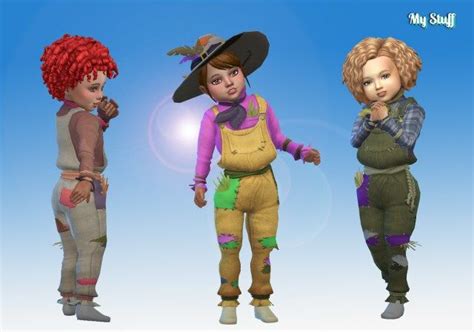Scarecrow Clothes For Toddlers Sims 4 Halloween Sims 4 Toddler Sims