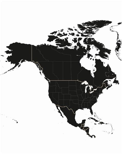 North America Map Silhouette Australia Map