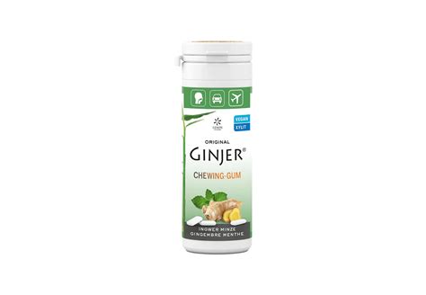 Ginjer Ginger Chewing Gum 30g Mint Oral Care Ponnery