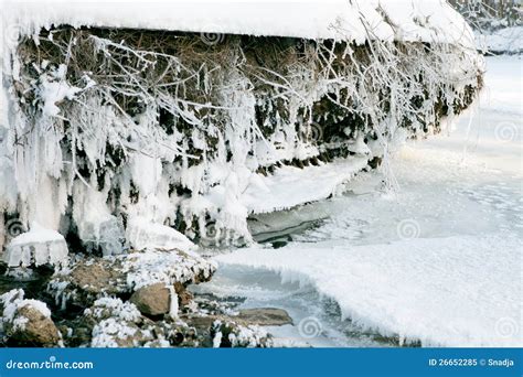 Frozen River Stock Image Image Of Shore Weather Beautiful 26652285