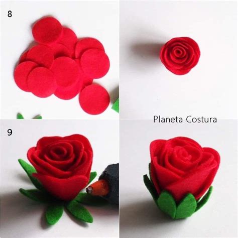 Pin de Mariló López en FLORES HAND MADE Rosas de fieltro