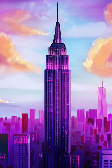 640x960 Purple Tall Buildings Minimal Iphone 4 Iphone 4s Wallpaper Hd