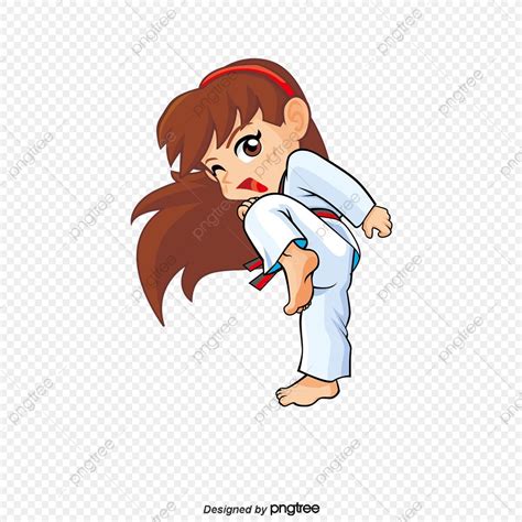 Personajes De Dibujos Animados De Taekwondo Wushu Taekwondo