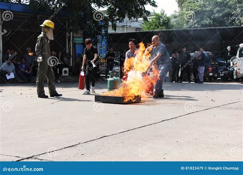 Thailand November 22 Fire Drill And Basic Fire Fighting Training In