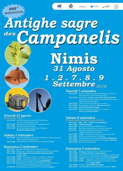 Sagre Des Campanelis A Nimis 2018 Ud Friuli Venezia Giulia