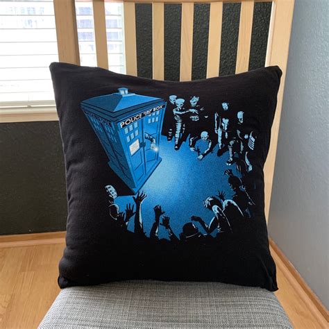 Doctor Who Villains And Tardis Throw Pillow Cushion Cover Etsy