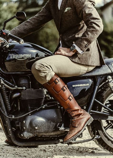 Vintage Motorcycle Boots Men Men S Vintage Water Proof Lace Up Motorcycle Boots Vintage