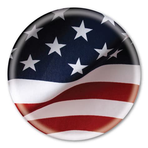 American Flag Circle Button Magnet America