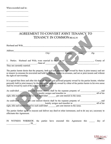 Arizona Joint Tenancy To Tenancy In Common Deed Joint Tenancy Deed