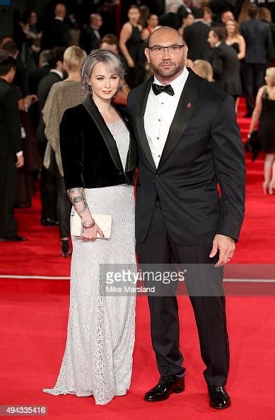 Dave Bautista And Wife Sarah Jade Attend The Royal Film Performance